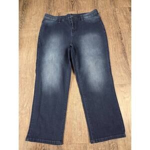 Chico's Dark Wash Stretch Denim Capri Jeans Size 1.5R - 10/12